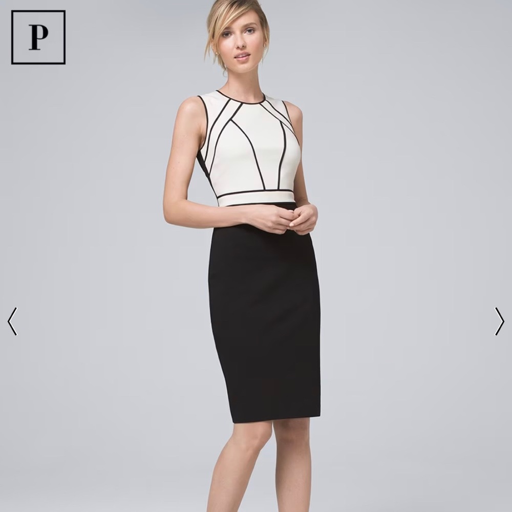 WHBM Graphic Bodice Sheath Dress NWT